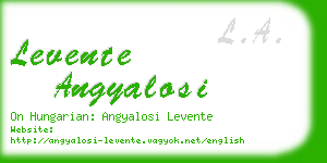 levente angyalosi business card